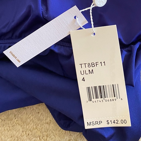 TRINA TURK Off Shoulder 1PC Swimsuit 4 NEW NAVY - Picture 7 of 9